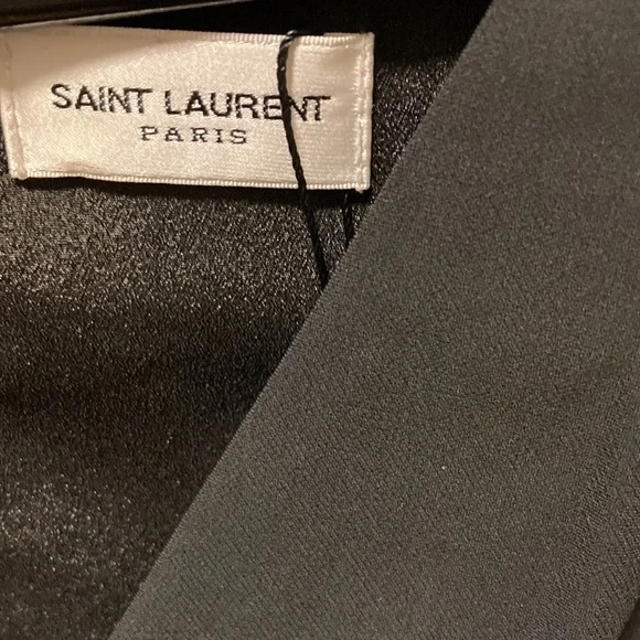 Saint Laurent Front Pleated Chiffon Dress NWT - Picture 9 of 9